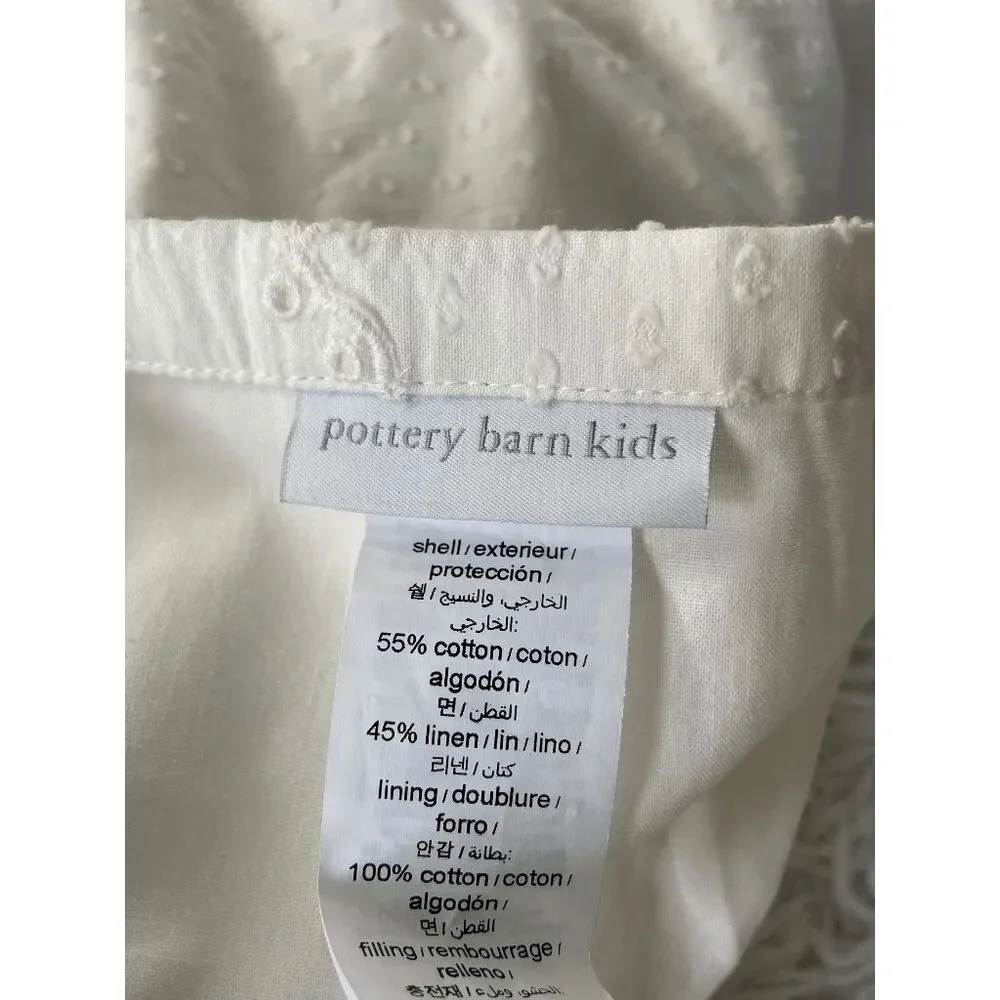 Pottery Barn Kids LoveShackFancy Eyelet Ruffled Shower Curtain
